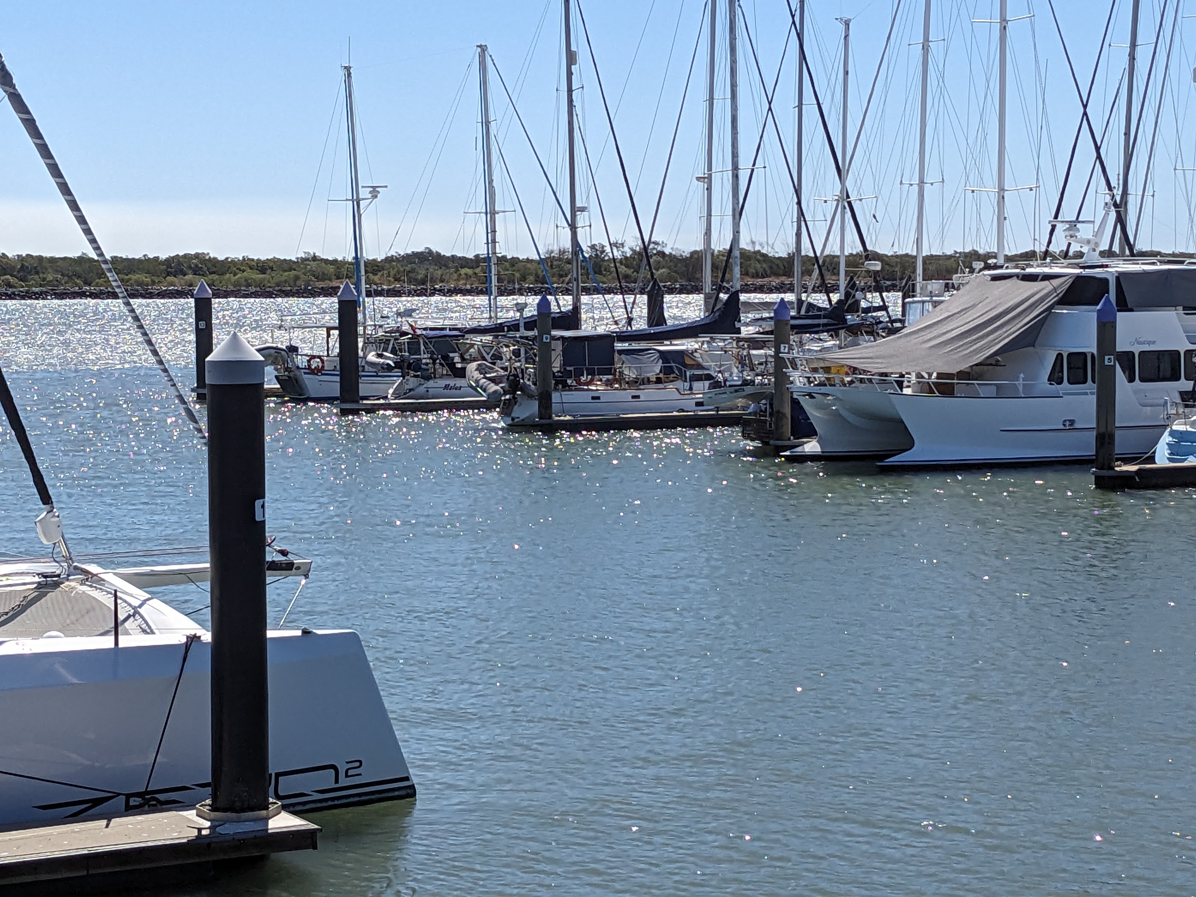 Boats moored in Bundaberg Marina in 2023