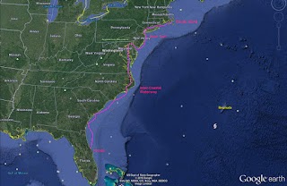 USA east coast · 2013 route chart