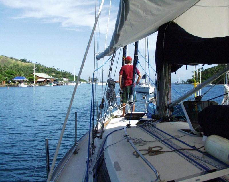 at anchor