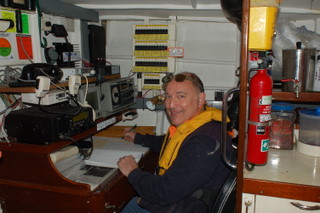 harry on lifebaot nav station